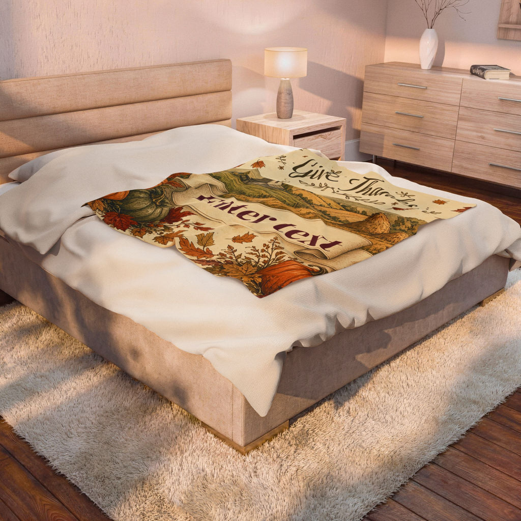 Personalized Friendsgiving Harvest Blanket