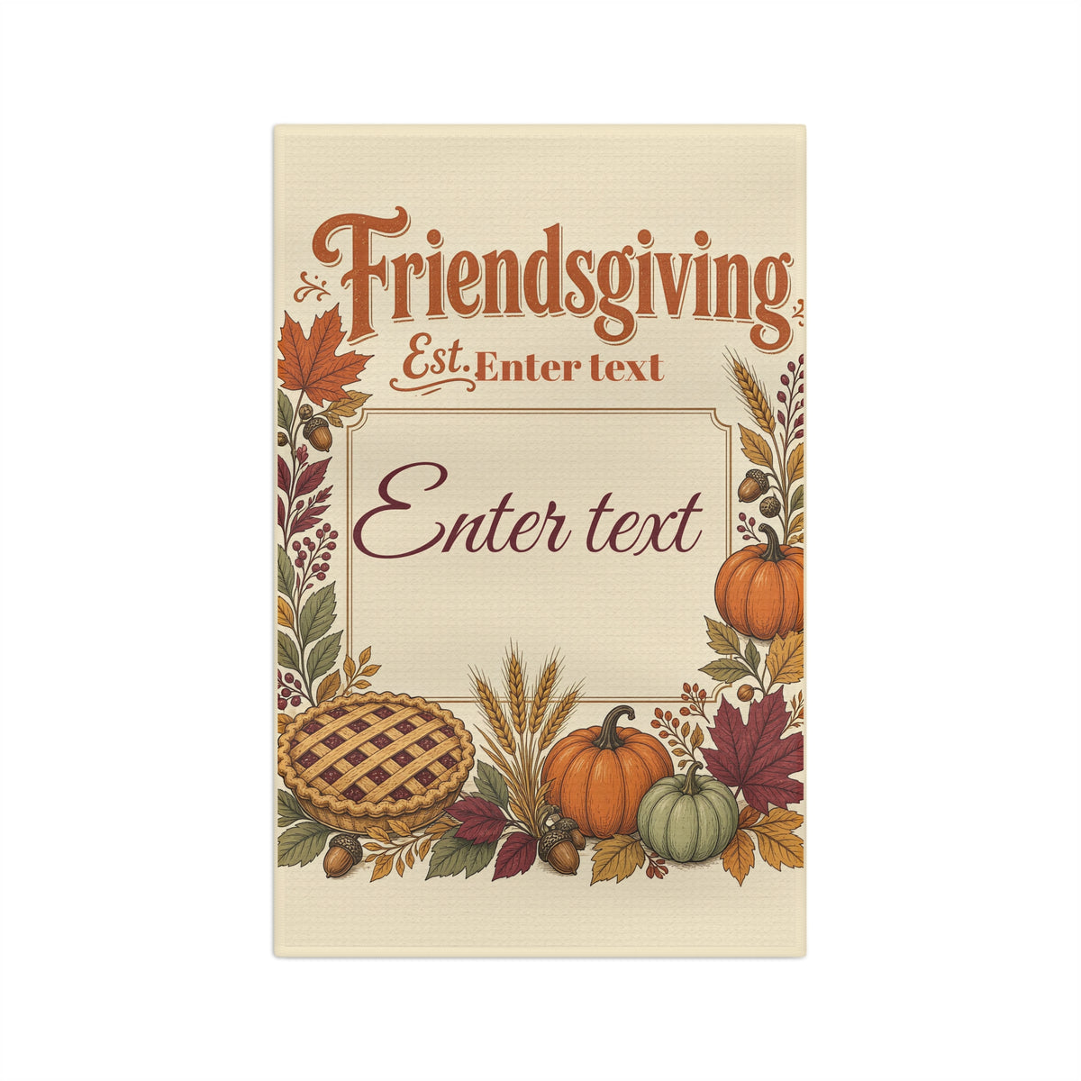 Personalized Friendsgiving Tea Towel