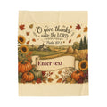 Personalized Faith Friendsgiving Harvest Blanket