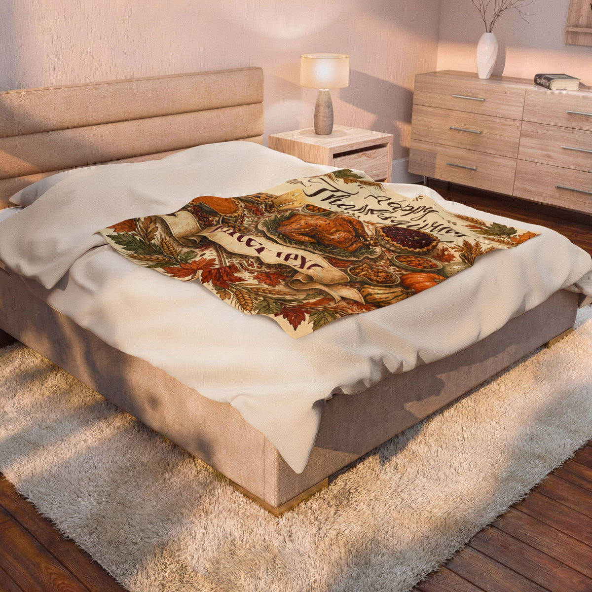 Personalized Family Thanksgiving Blanket