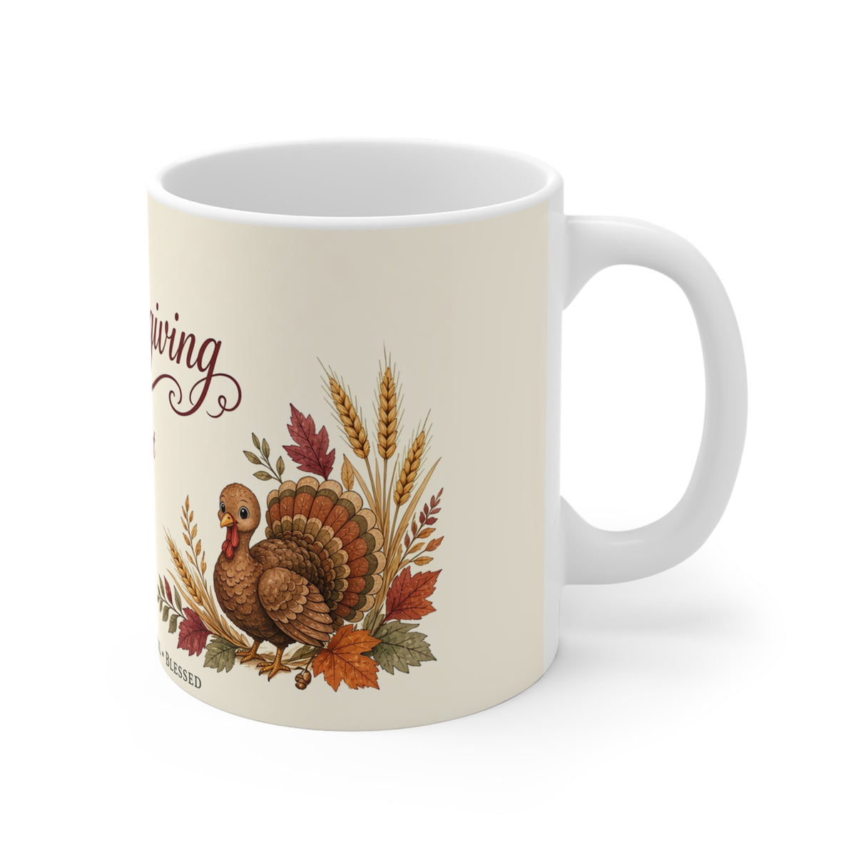 Personalized Faith Thanksgiving Name Mug