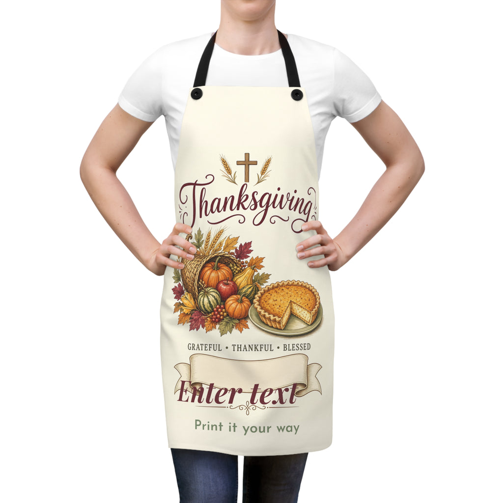 Personalized Faith Thanksgiving Host Apron