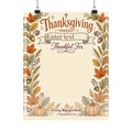 Personalized Faith Family Thanksgiving Thankful For Poster