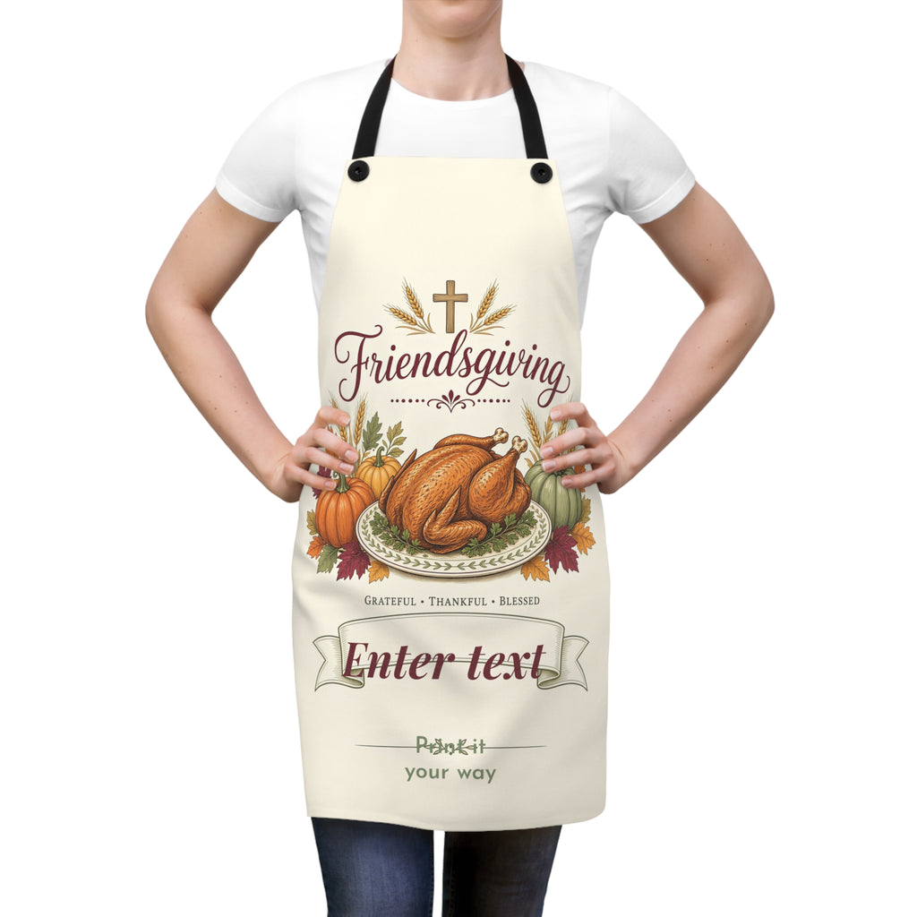 Personalized Faith Friendsgiving Host Apron