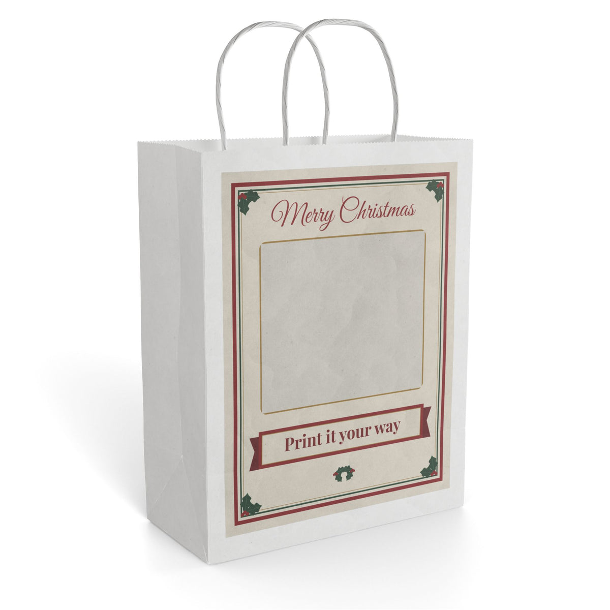 Personalized Christmas Family Photo Gift Bag