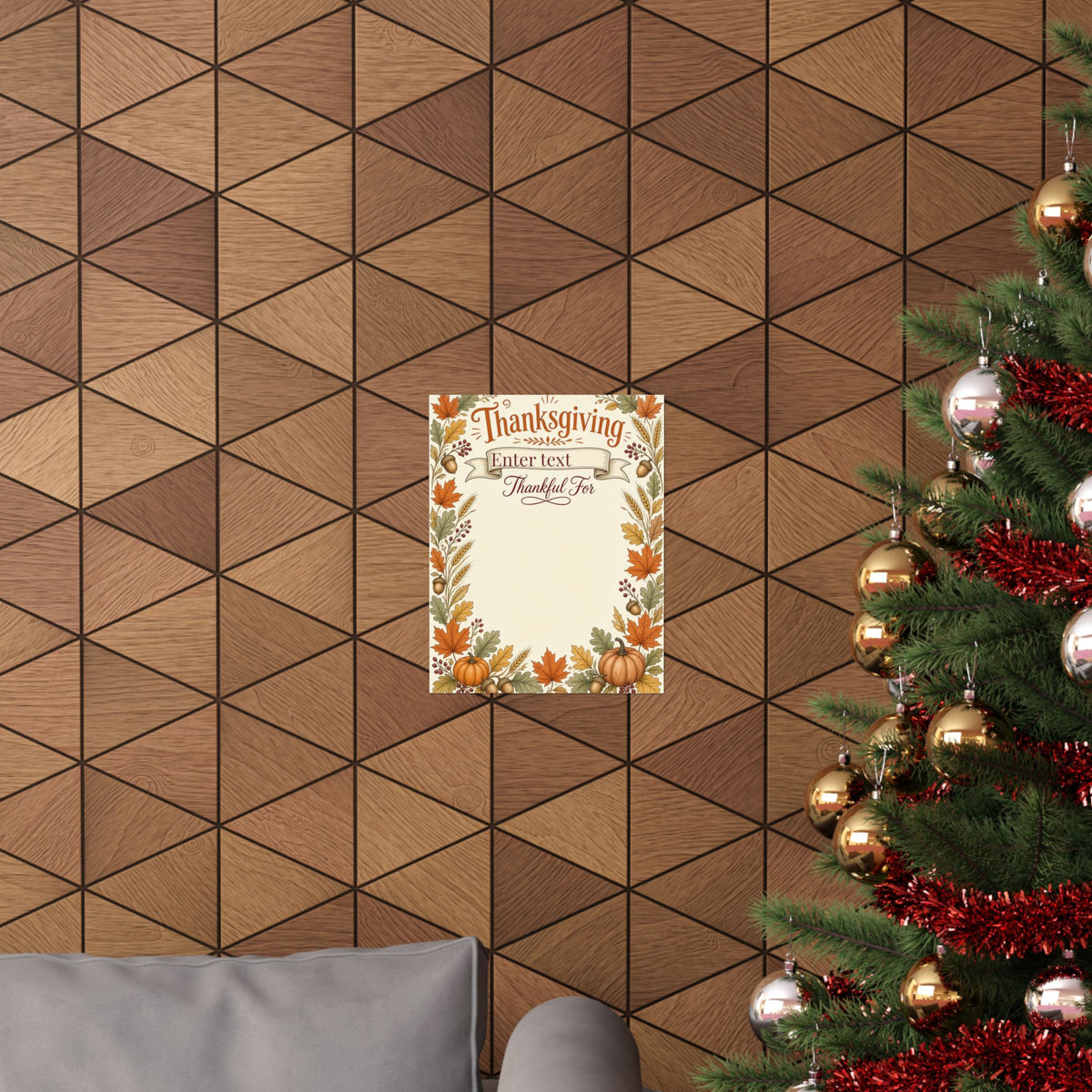Personalized Family Thanksgiving Thankful For Poster