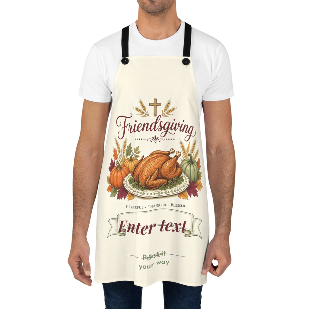 Personalized Faith Friendsgiving Host Apron