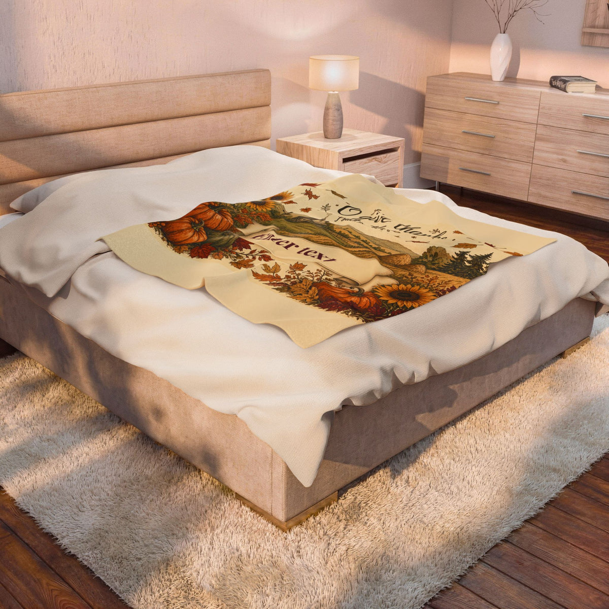 Personalized Faith Friendsgiving Harvest Blanket