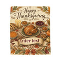 Personalized Family Thanksgiving Blanket