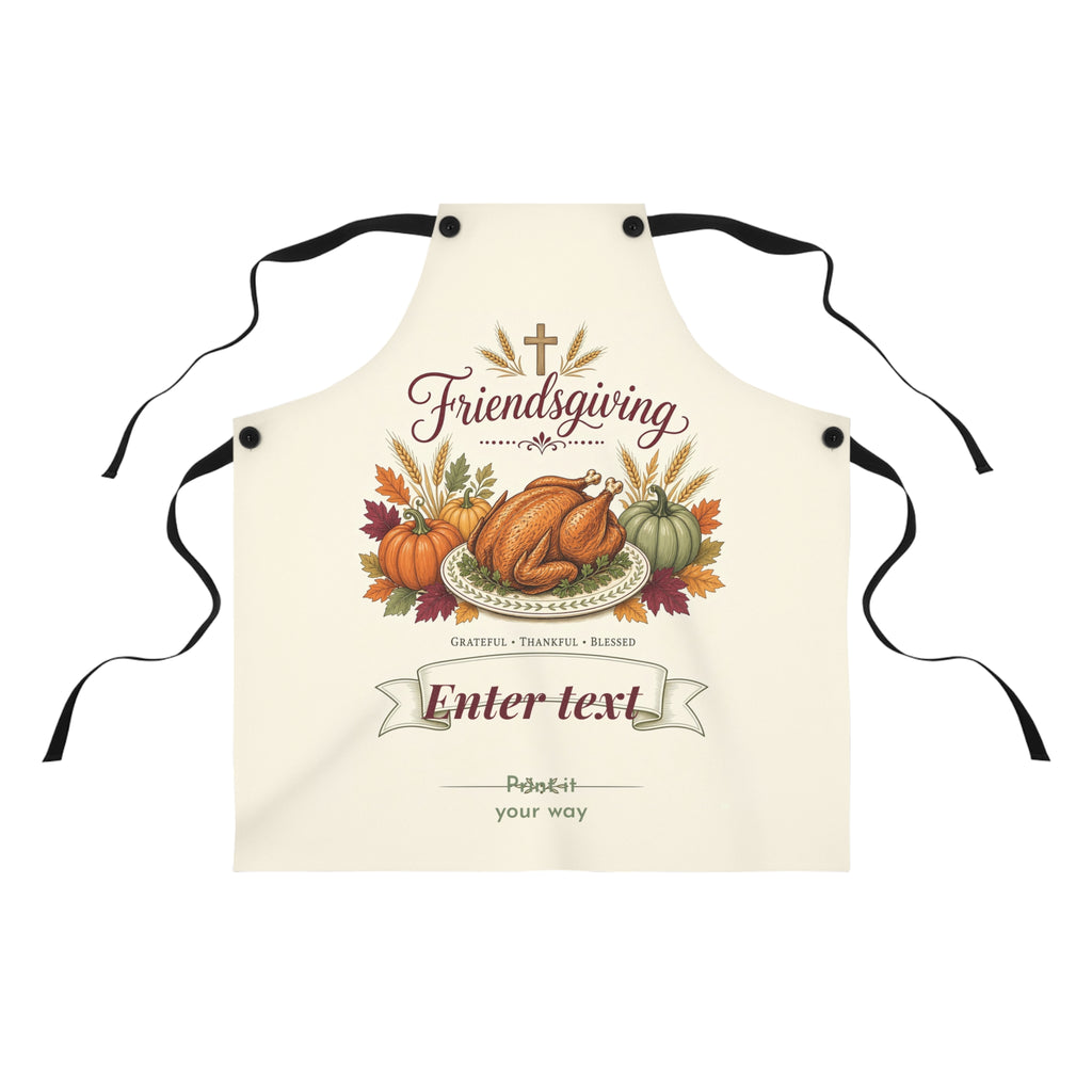 Personalized Faith Friendsgiving Host Apron