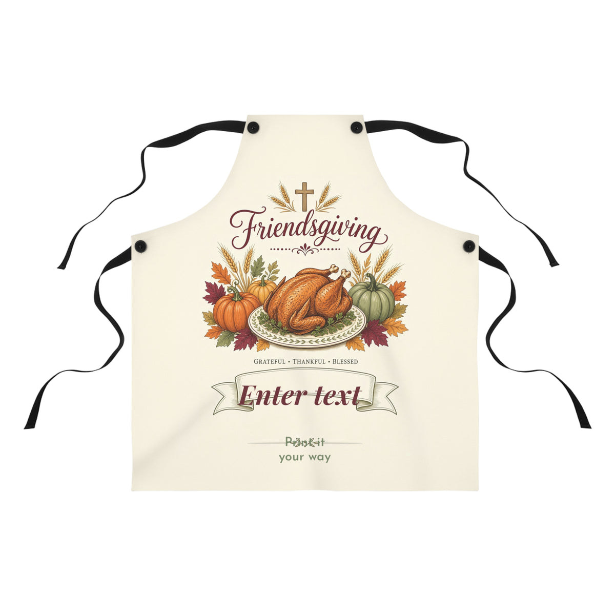 Personalized Faith Friendsgiving Host Apron