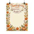 Personalized Family Thanksgiving Thankful For Poster