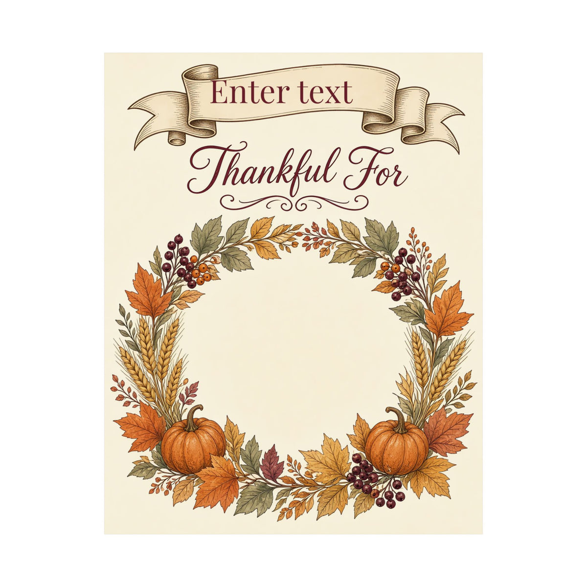 Personalized Friendsgiving Thankful For Sign-In Poster