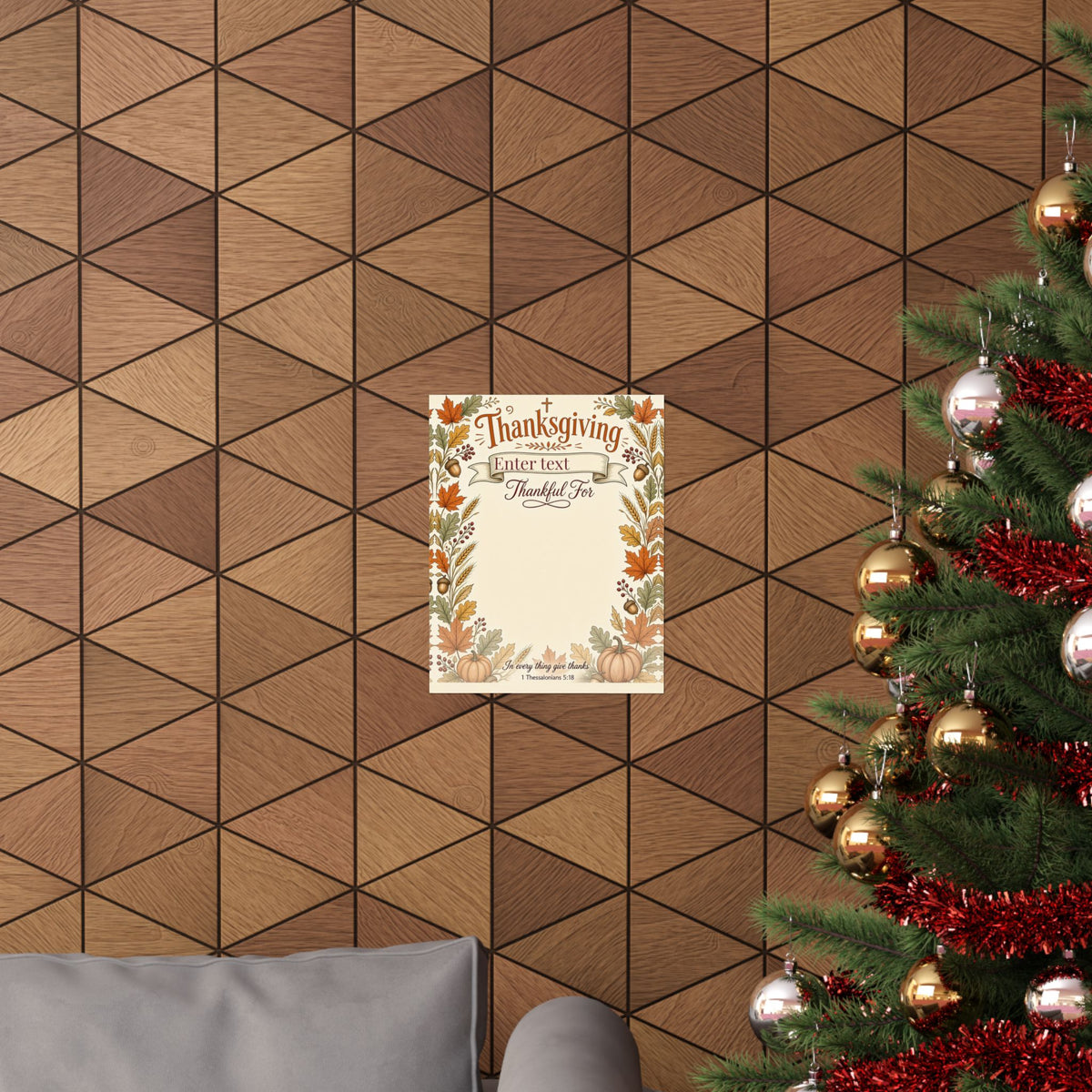 Personalized Faith Family Thanksgiving Thankful For Poster