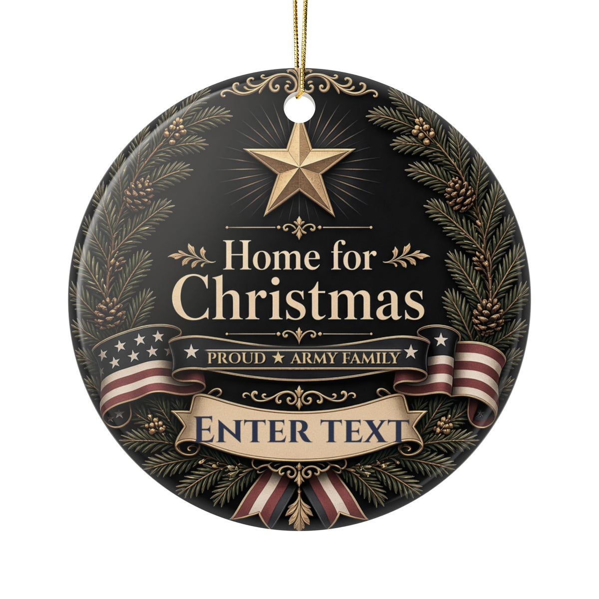 Personalized Proud Army Family Ornament