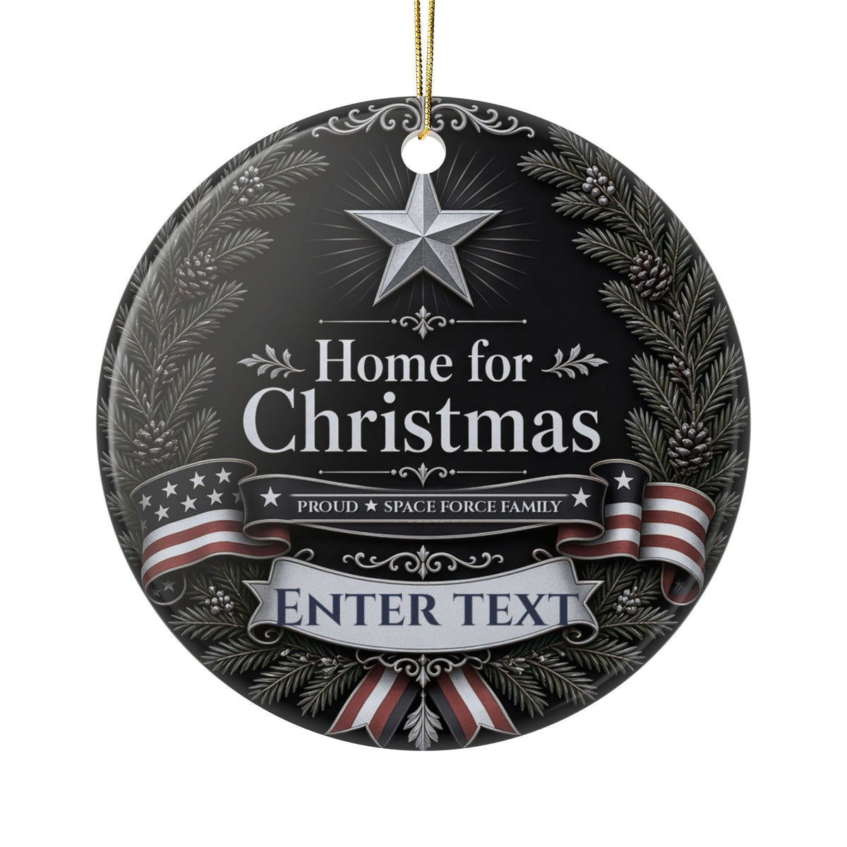 Personalized Proud Space Force Family Ornament