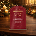 Personalized "Saving a Seat" Marine Corps Table Sign